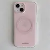 Funda Magnética de Color Sólido con Salpicaduras de Tinta Macaron Adecuada para el Teléfono Apple 17 Pro Max Funda para iPhone 16/15/13 Doble Capa 14