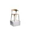 Cadeira de Plástico com Encosto Simples, Cadeira de Jantar Nórdica para Uso Doméstico, Cadeira de Plástico Econômica para Adultos, Cadeira Espessada em Forma de Chifre