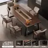 Juego de mesa de té y sillas para espacios pequeños, mesa de té simple para sala de estar, hogar, balcón, mesa de té grande de estilo chino nuevo para preparar té