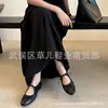 Zapatos Mary Jane de tira de piel de vaca de primera capa para mujer, zapatos de boca baja, nuevos 2025, punta redonda, tacón bajo, zapatos de piel completa por dentro y por fuera para mujer
