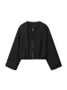 Comercio Exterior Transfronterizo Spot Popular Chaqueta Estilo Europeo y Americano Moda Otoño Mujer Chaqueta Bomber Suave Cuello Redondo