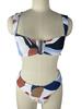2023 Bikini de Comercio Exterior Sexy Amazon AliExpress para Mujer Dividido Traje de Baño Europeo y Americano Cuadrado Prismático Cintura Alta