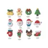 Accesorios Populares para Uñas de Navidad Campana Alce Muñeco de Nieve Muletas Tridimensional Lindo Dibujo Animado Versátil Decoración de Uñas Mayoreo