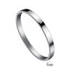 Pulsera abierta de pareja de acero de titanio brillante de venta caliente transfronteriza europea y americana pulsera simple de acero inoxidable joyería con letras para hombres y mujeres