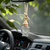 Colgante Vacío de Botella de Aromaterapia para Coche, Botella Difusora de Aceites Esenciales para Interior de Coche, Botella de Perfume Creativa de Vidrio con Tapa de Madera de Loto al por Mayor
