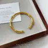 "temperamento ascendente" pulsera de bambú estilo antiguo color dorado alto valor de color pulsera de moda regalo para novia