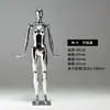 Tienda de Ropa Accesorios para Modelo Femenina Soporte de Exhibición Maniquí de Cuerpo Entero para Ventana Muñeco Modelo de Cuerpo Humano Artificial Plateado Galvanizado