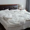 Exportar para o Japão! Algodão cru sem tingimento~ Branco natural 100% algodão Classe A conjunto de quatro peças estilo japonês lençol de cama 100% algodão