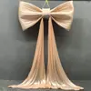 Lazo Rosa Gigante Tela de Fondo Satinada con Brillo Acuoso Habitación de Boda Fotografía Decoración de Fiesta Cumpleaños