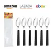 Cuchillo, Tenedor, Cuchara de Acero Inoxidable, Juego de Cubiertos de Mesa Estilo Occidental, Cuchillo de Mesa con Mango de PP, Cuchillo para Bistec, Cuchara de Mesa, Cuchara de Postre, Juego de Cuatro Piezas