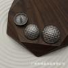 Botón Metálico de Superficie Tejida Traje Pequeño Fragante Botón de Abrigo de Lana Tejida Simple Combinable Decorativo Cosido a Mano
