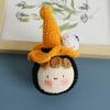 Muñeca Calabaza Tejida a Mano de Dibujos Animados Lindo Pequeño Ya Bolas Tejidas Colgantes Bolso Terminado Hecho a Mano
