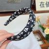 Diadema elegante retro de estilo francés con estampado de moda para presbicia, banda para el cabello de intestino grueso, diadema de cuerda para el cabello de alta calidad de princesa, accesorios para el cabello
