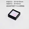 Caja para Piedras Sueltas Caja de Empaque Cuadrada de Plástico Acrílico con Tapa de Vidrio para Exhibición y Almacenamiento de Joyería de Anillo con Piedras de Colores