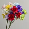 Flores Artificiales con 3 Cabezas, Rosas Flip-Flap para San Valentín, Decoraciones para Salones de Bodas, Escaparates, Flores de Seda, Arreglos Florales, Flores de Cascada, Venta al por Mayor
