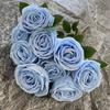 Tecido Escovado 9 Cabeças Buquê de Princesa de Flores Artificiais, Plantas para Casa de Casamento, Paredes de Flores, Adereços de Fotografia, Flores Artificiais e Plantas Verdes