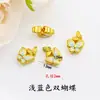 Contas Espaçadoras Multi-Furo Esmalte Cloisonné Cobre Puro Borboleta Flor de Pessegueiro Ruyi Pulseira DIY Colar de Corda Trançada Acessórios Culturais e Criativos