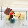 Xiaoqing nova paisagem micro combinação de três peças filhote de cachorro pato Porco ouriço feito à mão PVC all-match boneca de paisagem