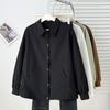 Abrigo de Solapa Holgado Sencillo Talla Grande para Mujer Primavera 2025 100.00kg Hermana Gordita Chaqueta Cardigan Versátil 6648
