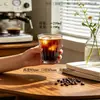 Taza de Espiga de Trigo Café Italiano ins Taza para Cold Brew Latte Vidrio Espeso Taza para Bebidas Batidos Taza de Café Planeta Feliz