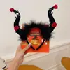 Sombreros de Halloween transfronterizos: Diadema de felpa de fantasma de calabaza, diseño versátil de nicho, disfraz de cosplay, accesorio para el cabello peculiar para mujeres