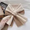 Versátil Novo Outono e Inverno 2025 Ano Novo Presente de Natal Cachecol Vermelho Tricô Cor Sólida para Mulheres Inverno Quente Estilo Japonês