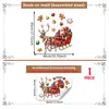 Adhesivos navideños transfronterizos con Papá Noel repartiendo regalos, adecuados para escaparates, puertas de cristal y decoración del hogar; pegatinas de cristal electrostáticas