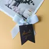 Produtos Acabados Atacado Podem Ser Personalizados Etiqueta Preta Garrafa de Vinho Bebida Flor Festa DIY Laço Nervurado