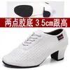 Zapatos de Baile Latino para Mujer Suela Blanda Baile Cuadrado Maestro Adulto Tacón Medio Zapatos de Baile Moderno Zapatos de Baile de Salón