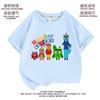 Bloques Numéricos Bloques de Construcción Digitales Ropa Camiseta de Algodón para Bebé Verano Niños Cuello Redondo Animación de Dibujos Animados Mangas Cortas