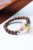 Pulsera de Agarwood Natural con Cuentas de Hoja de Jade Pulsera para Mujer, Cuentas de Joyería Fina Retro, Nuevo Estilo Chino