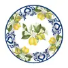 Platos Desechables Azules y Blancos Transfronterizos, Servilletas, Juegos de Vajilla, Decoraciones para Fiestas de Cumpleaños, Artículos para Poner la Mesa
