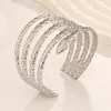 Pulsera Hidráulica Abierta de Acero Inoxidable Transfronteriza Europea y Americana Forma de Serpiente de Gama Alta Personalizada Exagerada Venta Directa de Fábrica