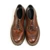 16-5 Couro de Cavalo Vintage Brock Couro Esculpido Sapatos Polidos à Mão Cor Desgastada Ferramenta Moda Tendência Casual Sapatos Masculinos