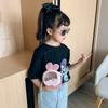 Bolso pequeño y divertido para niños, bolso de mujer nuevo para niños, bolso de hombro transparente con orejas de conejo, monedero de hombro de dibujos animados de moda
