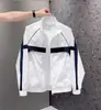 Jaqueta patchwork nova e moderna de primavera com gola alta para homens, estilosa e simples, com cores contrastantes, top casual versátil