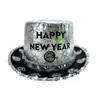 Sombreros de copa de tela compuesta de EVA dorada estampada hechos a medida por el fabricante, Sombreros Lincoln para actuación en escenario, Sombreros de mago dorados y plateados dorados estampados