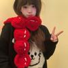 Regalo de Año Nuevo Navidad bufanda de calabaza de azúcar roja para mujer invierno forro polar de coral ambiente cálido foto bufanda linda