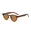 Óculos de Sol Polarizados Anti-UV de Alta Qualidade com Pino Ins Personalizados para Homens e Mulheres 88634 Armação Redonda Pequena Retro Óculos de Sol Gm