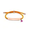 Pulseira de Corda de Mão Multicor Transfronteiriça Europeia e Americana Material em Branco Pronto para Uso Acessórios de Diamante Roxo Rosa Gravação Presente Pulseira de Aço Inoxidável