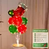Decoración Navideña Luminosa Mesa Globos Flotantes Árbol de Navidad Tienda con Escaparate Flotante Atmósfera Festiva Arreglo de Escena de Disfraces