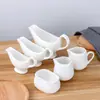 Taza pequeña de leche cerámica con asa grande tamaño pequeño cuchara para leche cuchara para salsa taza de leche cuchara para leche condensada azucarero jarra de leche cubo para jugo de filete