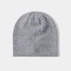 Gorro de lana holgado para mujer para el invierno 2026, Gorro de punto cálido y a la moda para el trabajo, Gorro plegable de punto con parte superior redonda