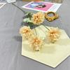 Nuevo material de flor artificial 4 crisantemo bola oriental diseño de salón de bodas escena de hotel decoración floral insertada a mano flor de seda