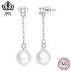 Ivor Original Sterling Silver s925 Brincos de contas simples Cross-border Hot Selling Fashion All-match Brincos banhados a platina Brincos