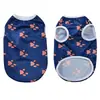 Nueva Camiseta de Verano de Amazon con Estampado de Estrellas para Mascota Gato y Perro, Chaleco Delgado Transpirable con Bandera del Día de la Independencia Americana