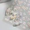 Nuevas Calcomanías para Uñas Ice Flower Butterfly Flor de Relieve Tridimensional Calcomanías Adhesivas para Uñas Decoración Estilo Super Hada Pura Lustre Venta al por Mayor