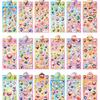 Pegatinas de Dibujos Animados con Destello Láser Graffiti Pegatinas Goo Card Pegatinas para Cuaderno de Notas Elementos Culturales Clásicos de Montañas y Mares Pegatinas