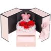 Regalo de San Valentín de Amazon Oso de Musgo Collar Creativo Caja de Regalo Rosa Doble Puerta Rosa Flor Eterna Caja de Regalo