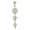 Conjunto de Cinco Peças de Piercings de Umbigo, Piercings de Umbigo Mais Vendidos da Amazon, Piercings de Umbigo com Zircônia, Joias de Piercing